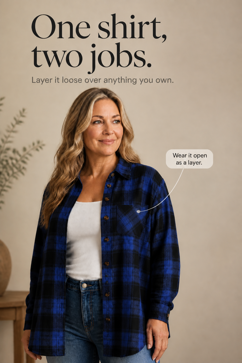 Godiva - Oversized Buffalo Check Shacket