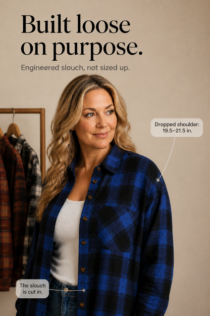 Godiva - Oversized Buffalo Check Shacket