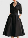 Cirilla | Wrap Collared Midi Dress