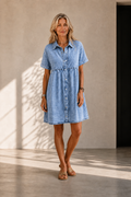 Cleodora | Chic Shirt Midi Dress