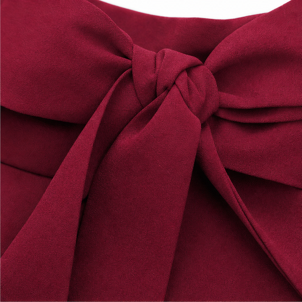 Gaetane - Self-Tie Pleated Midi Skirt