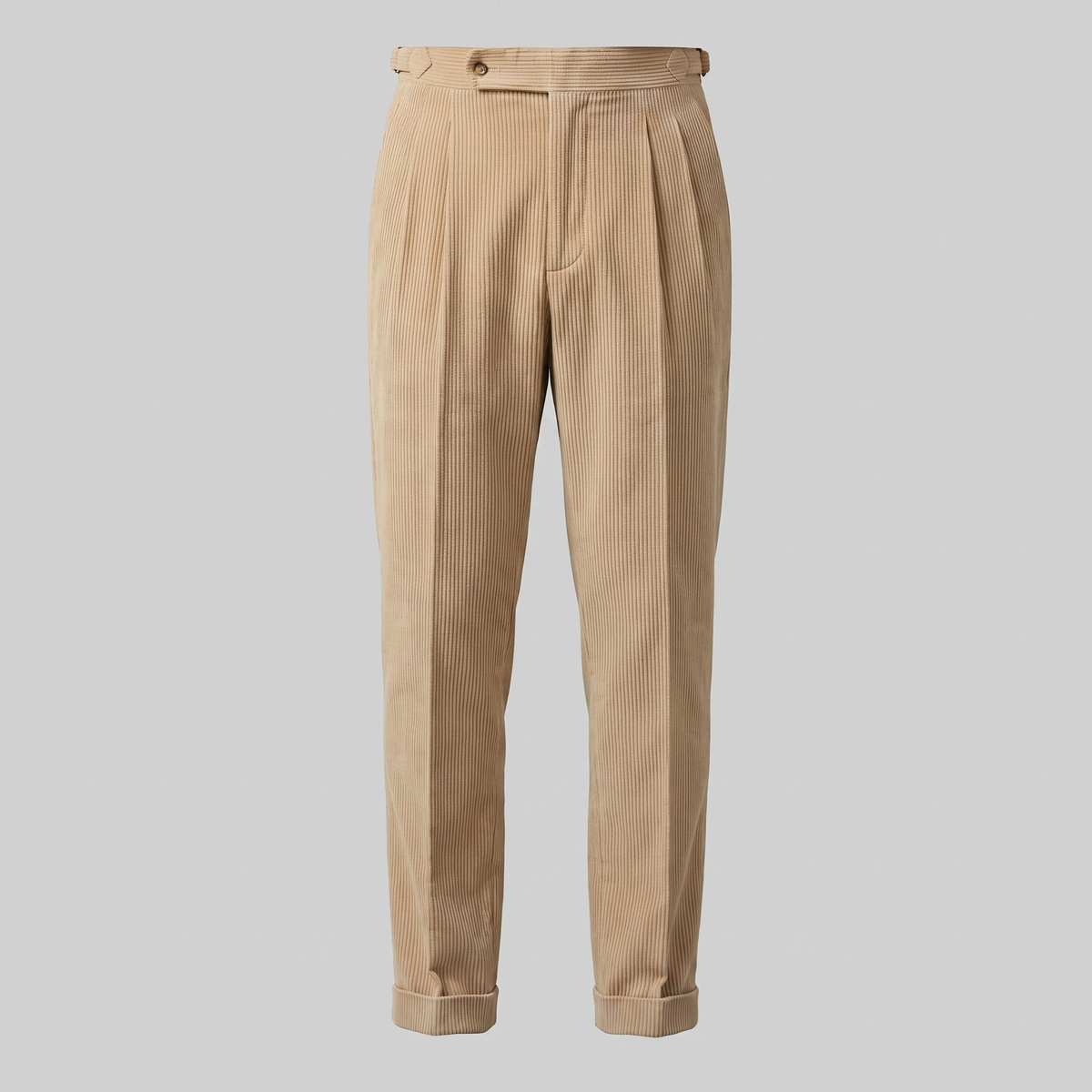 Constantijn - Corduroy Pleated Trousers with Tailored Cut