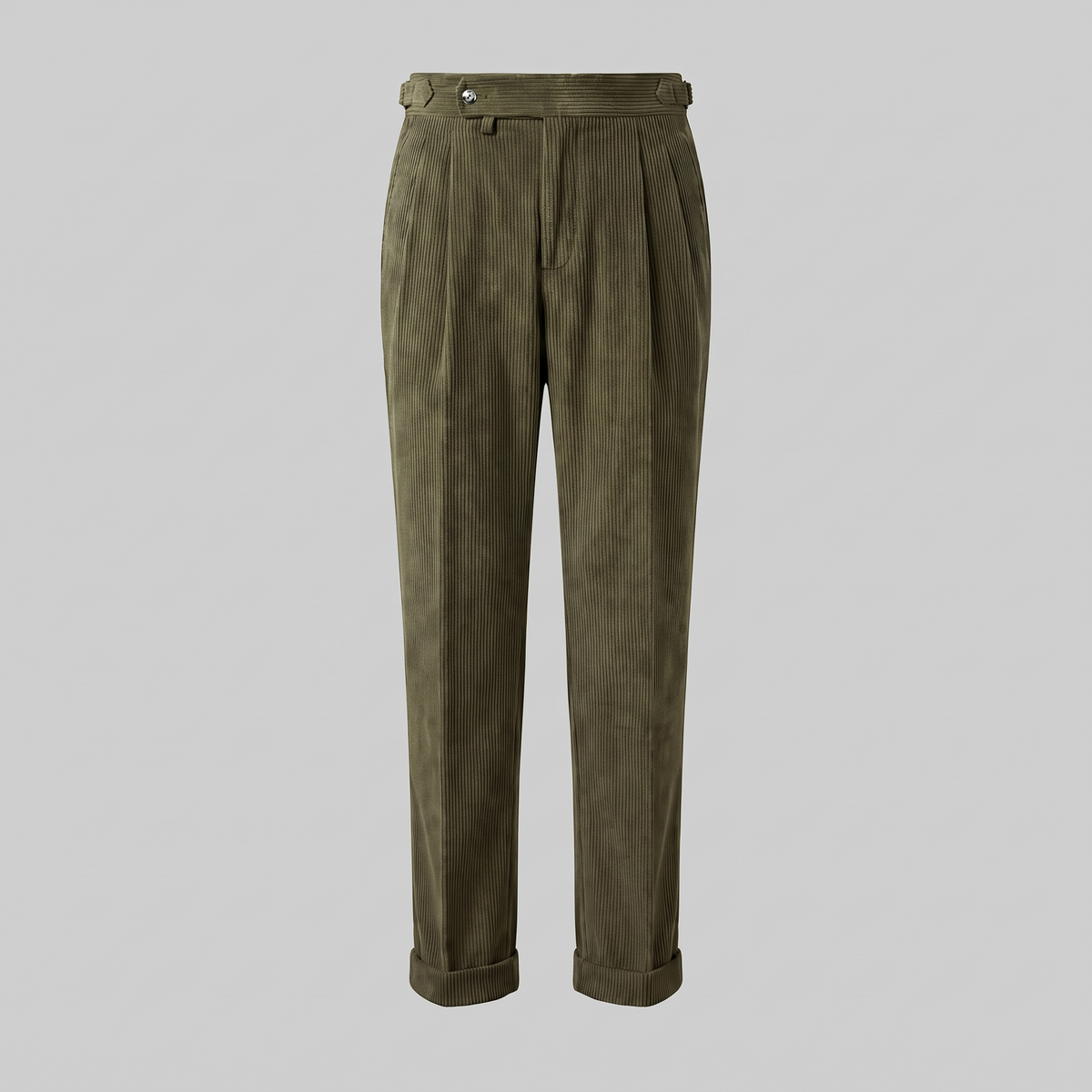 Constantijn - Corduroy Pleated Trousers with Tailored Cut