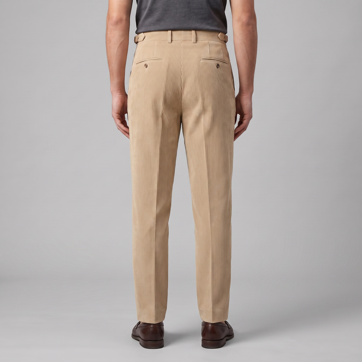 Constantijn - Corduroy Pleated Trousers with Tailored Cut