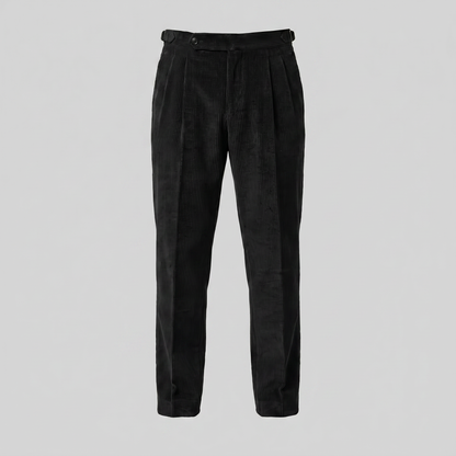 Constantijn - Corduroy Pleated Trousers with Tailored Cut