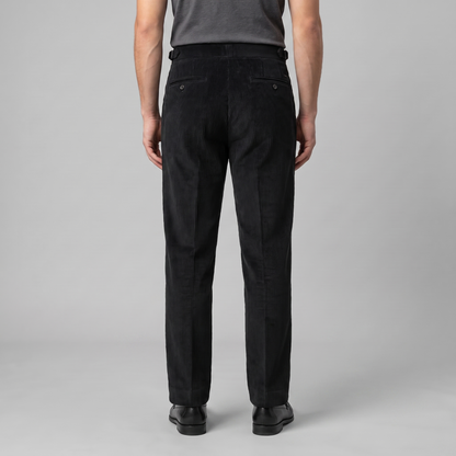 Constantijn - Corduroy Pleated Trousers with Tailored Cut