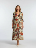 Corisande | Floral Long-Sleeve Midi Dress