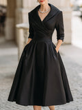 Courtney | A-Line Collared Midi Dress