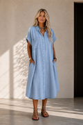Cyrene | Breezy Shirt Midi Dress