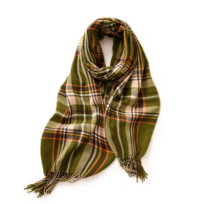 Women's winter scarf with lattice pattern in multiple colors