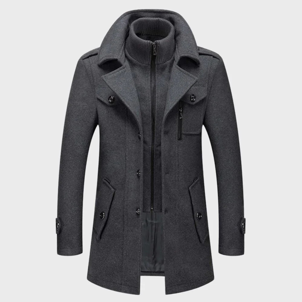 Dennis - Windbreaker Trench Coat with Zip Front