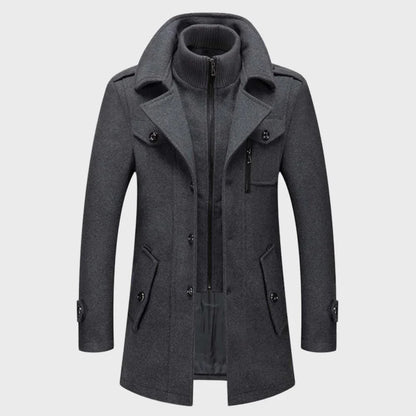 Dennis - Windbreaker Trench Coat with Zip Front