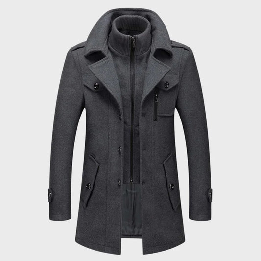 Dennis - Windbreaker Trench Coat with Zip Front