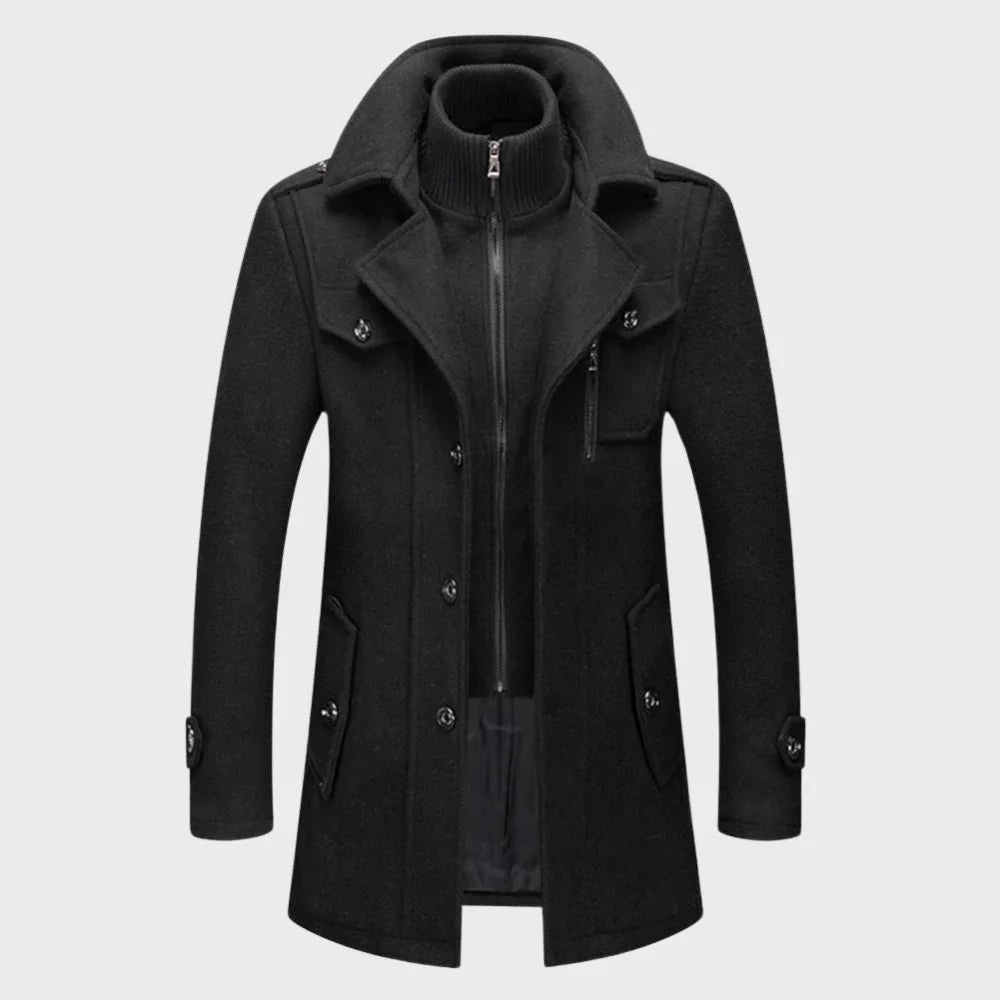 Dennis - Windbreaker Trench Coat with Zip Front