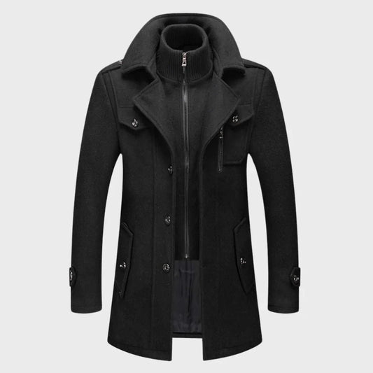 Dennis - Windbreaker Trench Coat with Zip Front