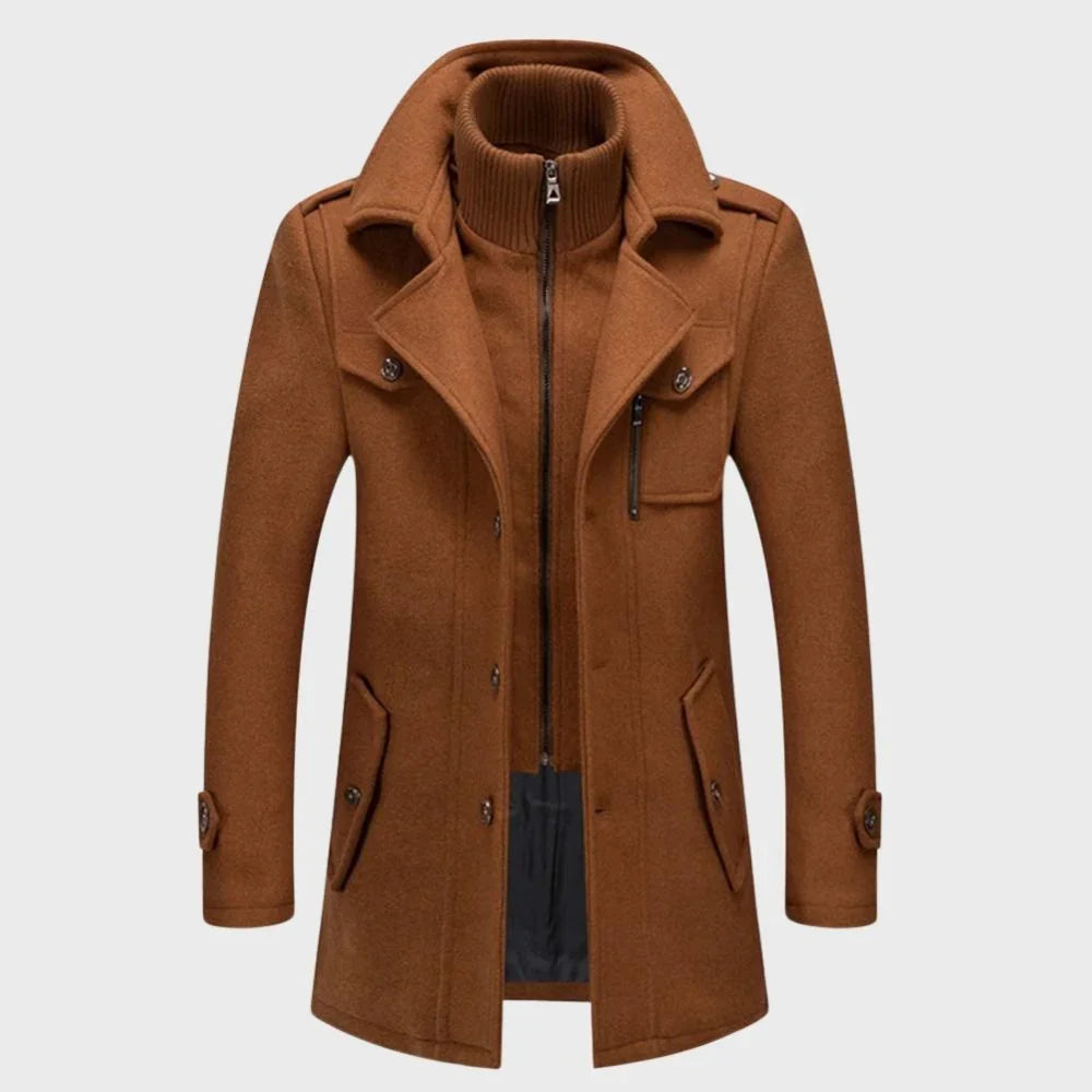 Dennis - Windbreaker Trench Coat with Zip Front
