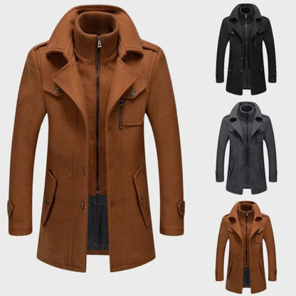 Dennis - Windbreaker Trench Coat with Zip Front