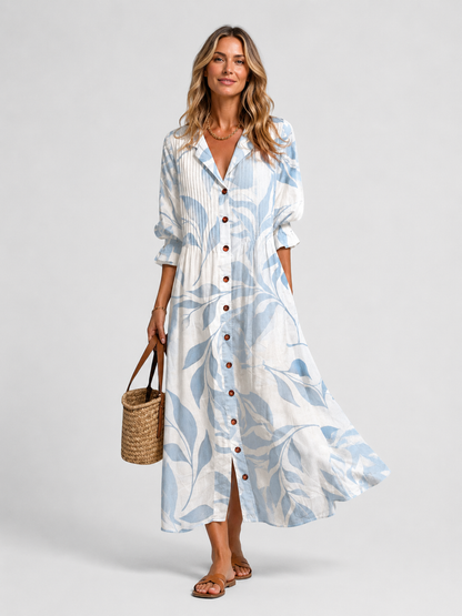 Women's midi dress with boho-inspired details