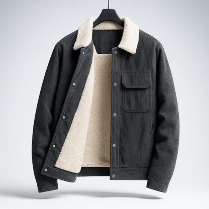 Men's corduroy jacket with fleece lining