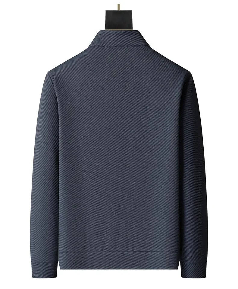 Men's textured tracksuit set with zip jacket