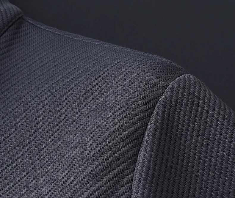 Men's textured tracksuit set with zip jacket