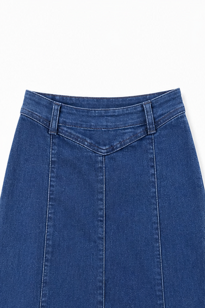 Enrica - High-Waist A-Line Maxi Skirt