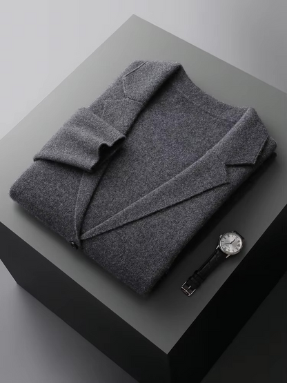 Cashmere cardigan for men with button front