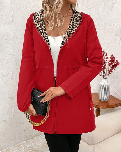 Mabel - Reversible Zip-Up Animal Print Coat
