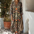 Elowyn | Soft-Draped Abstract Midi Dress
