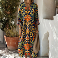 Endellion | Breezy Abstract Midi Dress