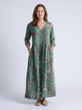 Ermengarde | Floral Gathered-Waist Maxi Dress