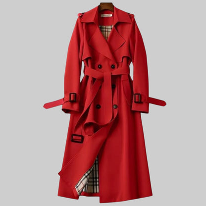 Anouk - Wrap-Front Belted Midi Trench Coat