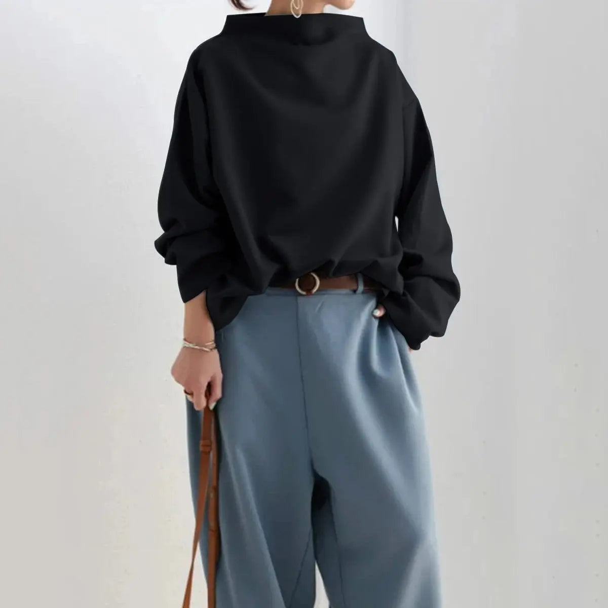 Evelina | High-Neck Knit Top