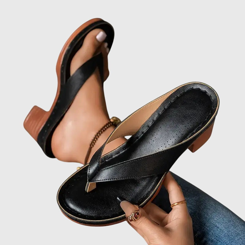 Women's orthopedic sandals with cushioned footbed