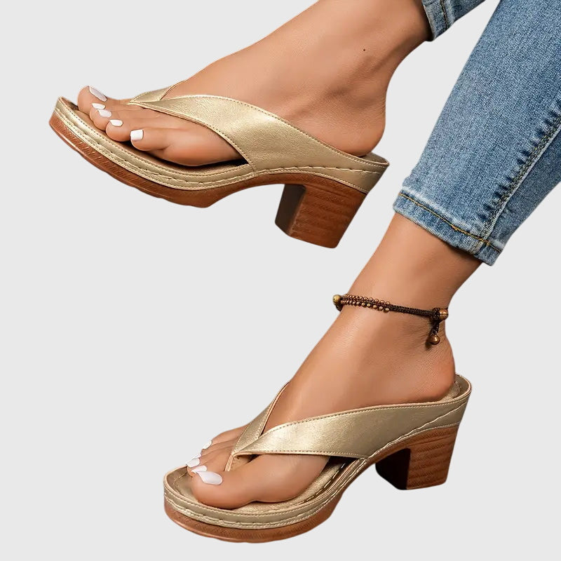 Women's orthopedic sandals with cushioned footbed