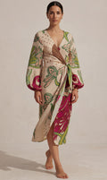 Fana | Floral V-Neck Midi Dress