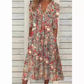 Gaia | Tailored V-Neck Midi Dress