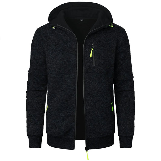 Gareth - Patterned Hoodie with Zip Pockets