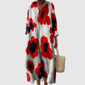 Ginebra | Floral Three-Quarter Midi Dress