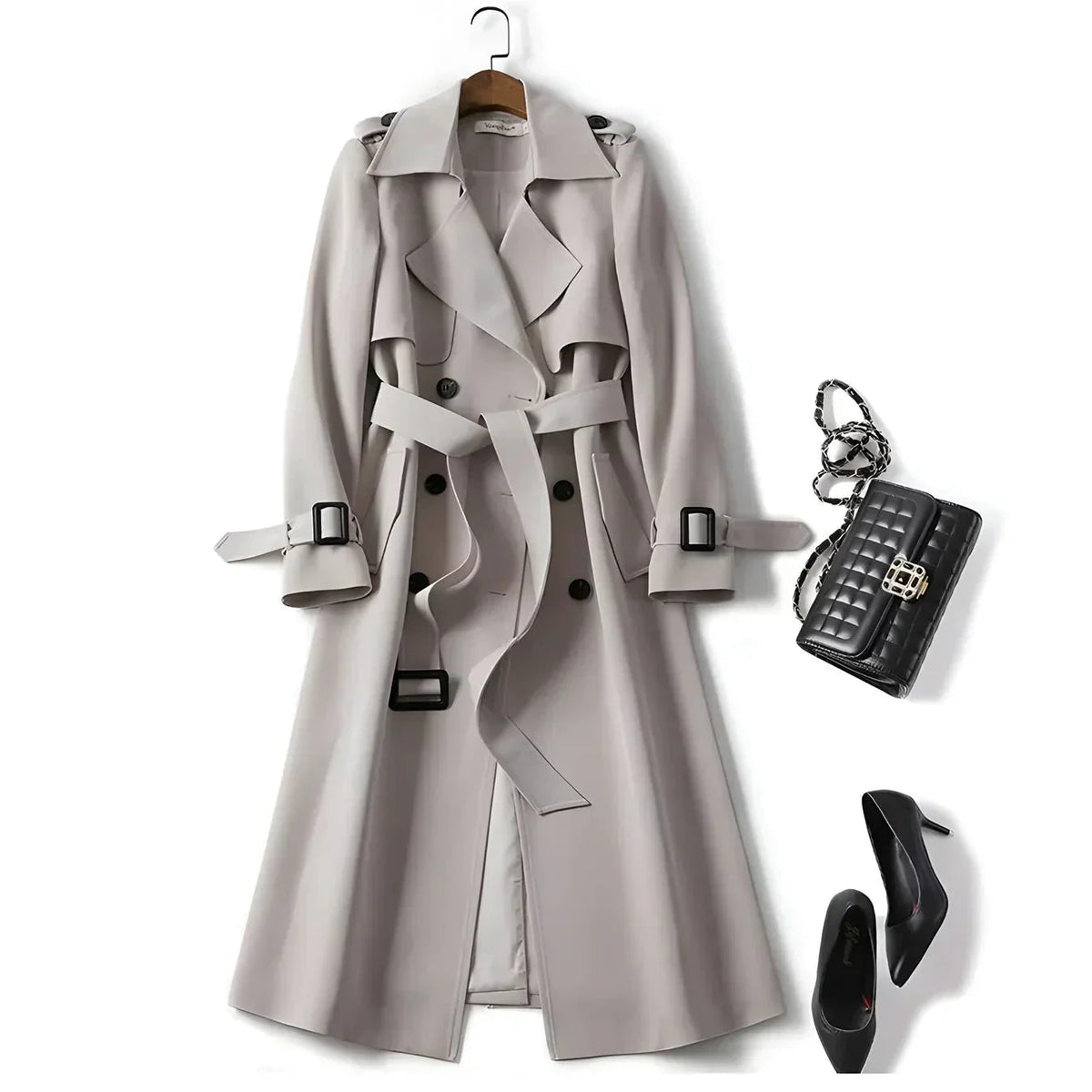 Nerissa - Tailored Classic-Silhouette Trench Coat