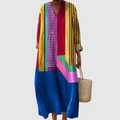 Griseldis | Patchwork Three-Quarter Midi Dress
