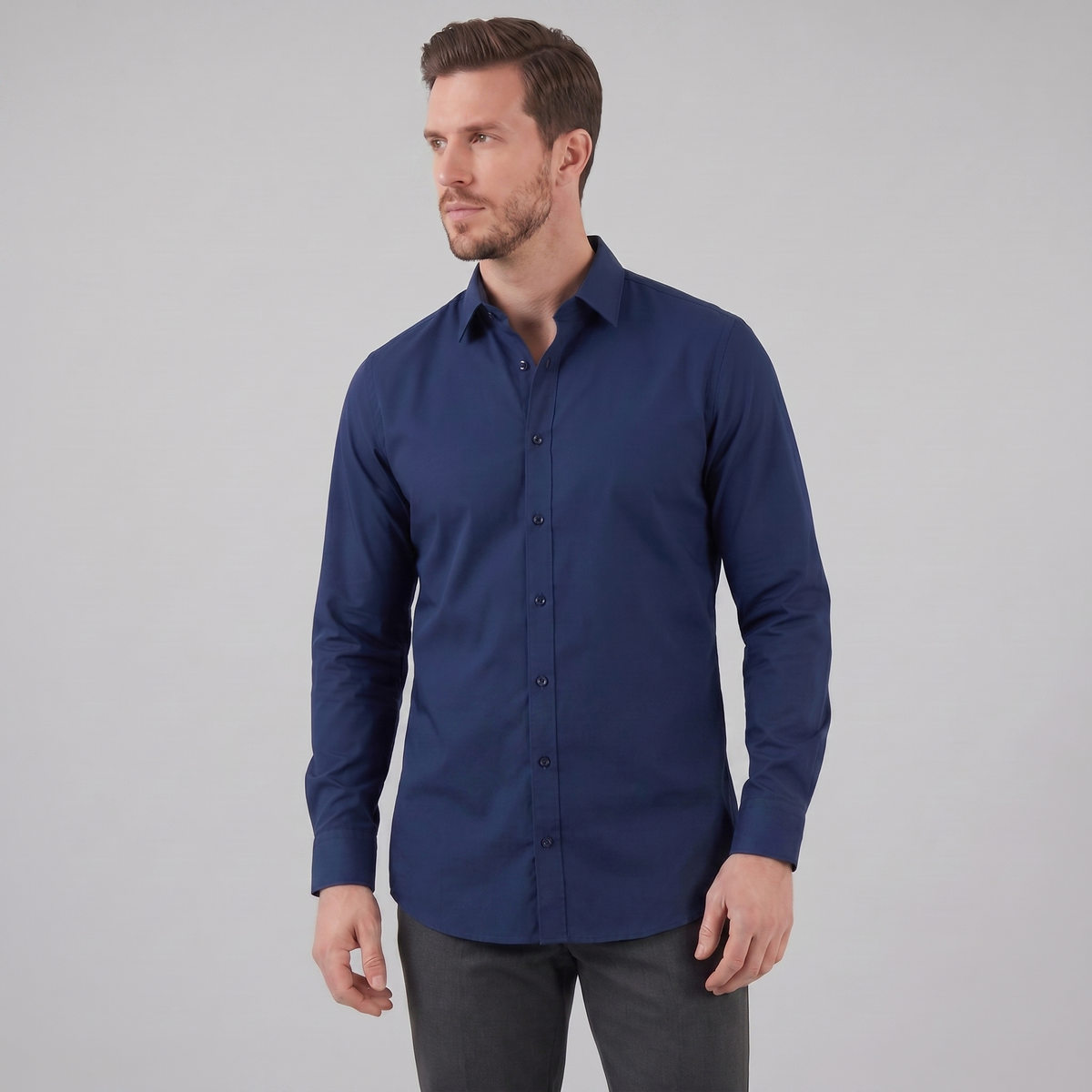 Tobias - Slim Fit Long Sleeve Shirt in Six Colours
