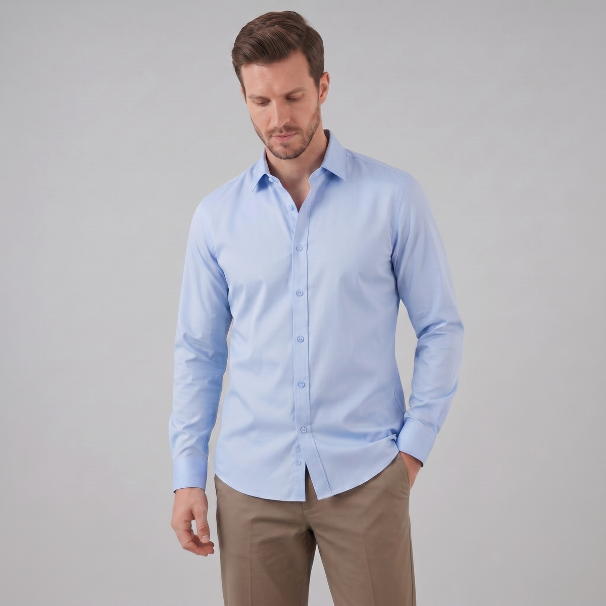Tobias - Slim Fit Long Sleeve Shirt in Six Colours