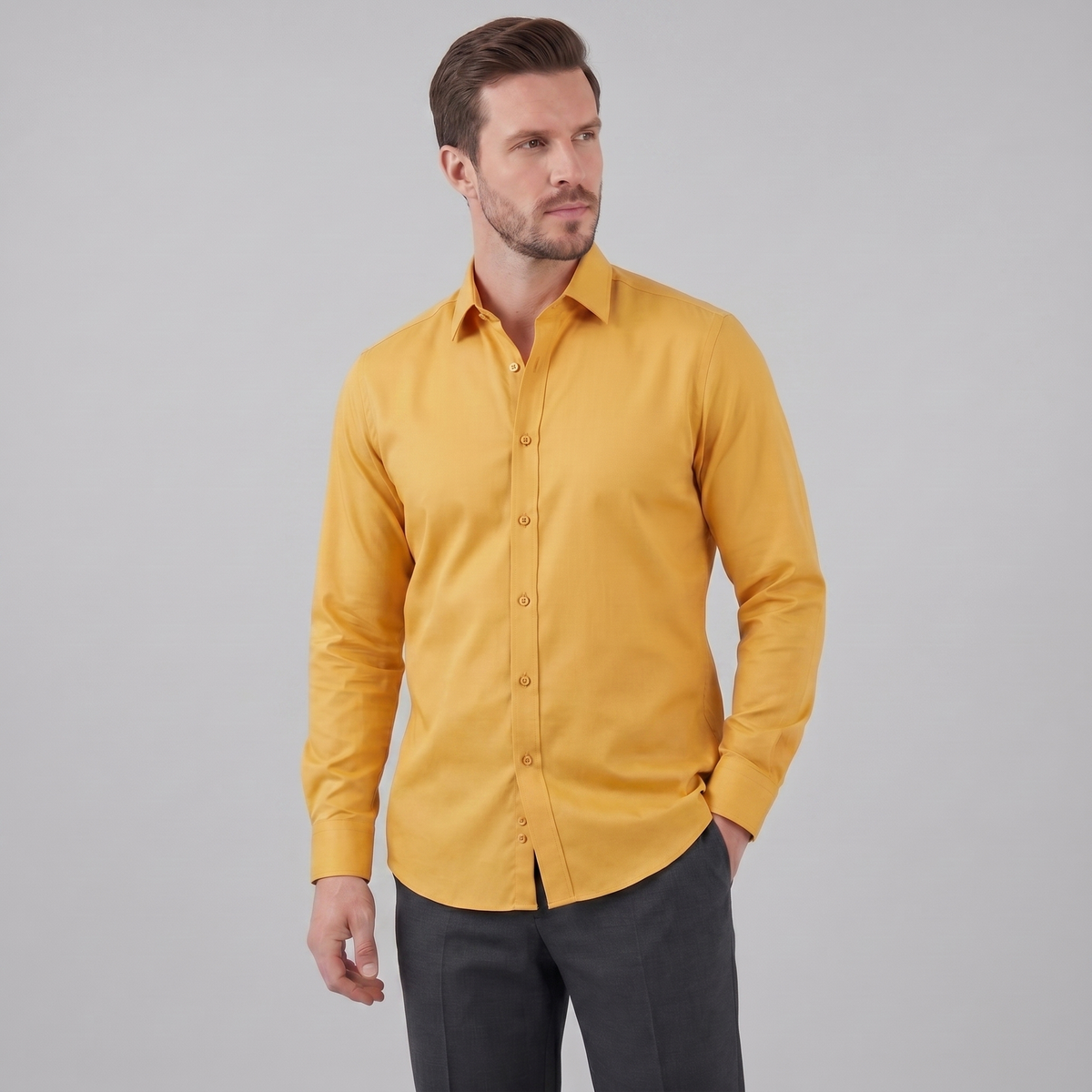Tobias - Slim Fit Long Sleeve Shirt in Six Colours