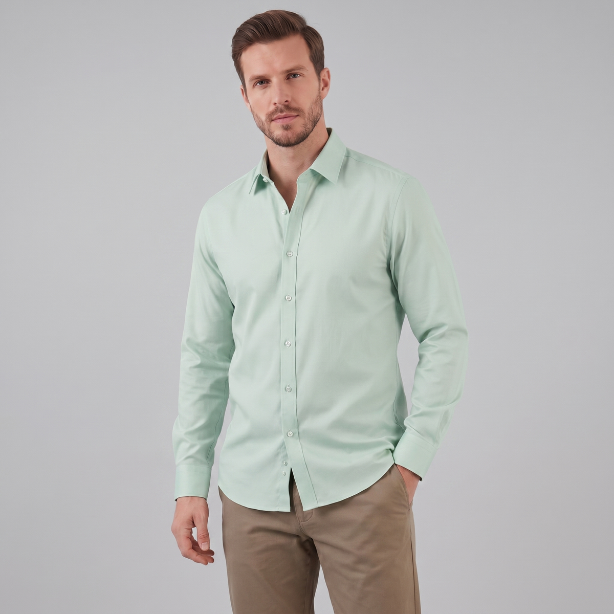 Tobias - Slim Fit Long Sleeve Shirt in Six Colours