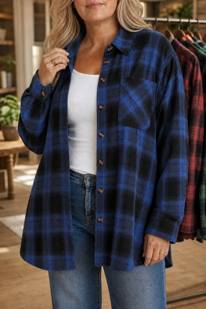 Godiva - Oversized Buffalo Check Shacket