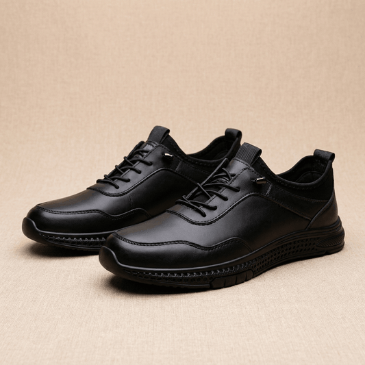 Casual Leather Sneakers with Cupsole for Men