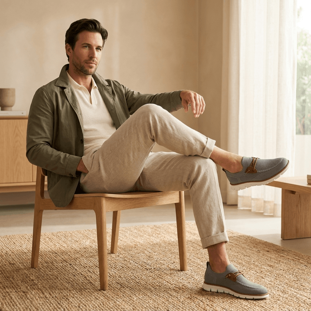 Knit Upper Athletic Sneakers for Men