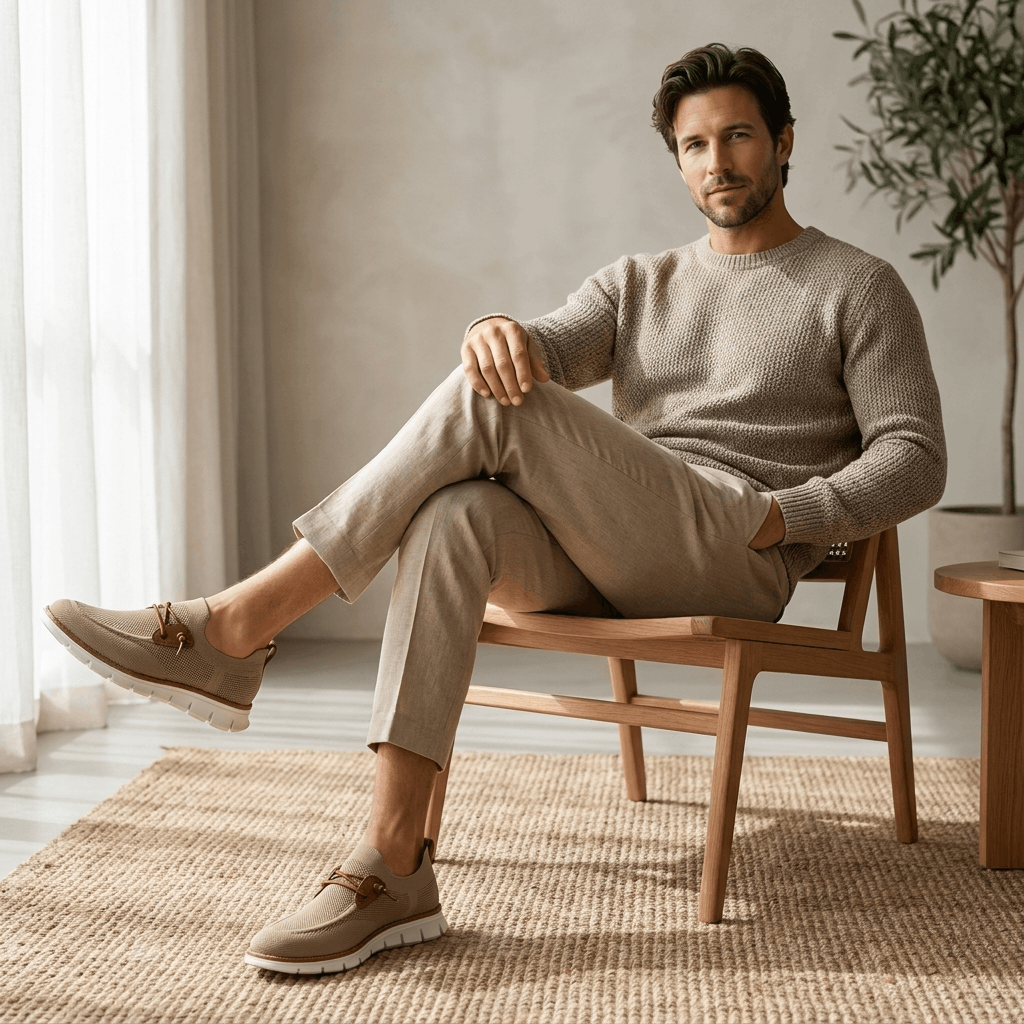 Knit Upper Athletic Sneakers for Men