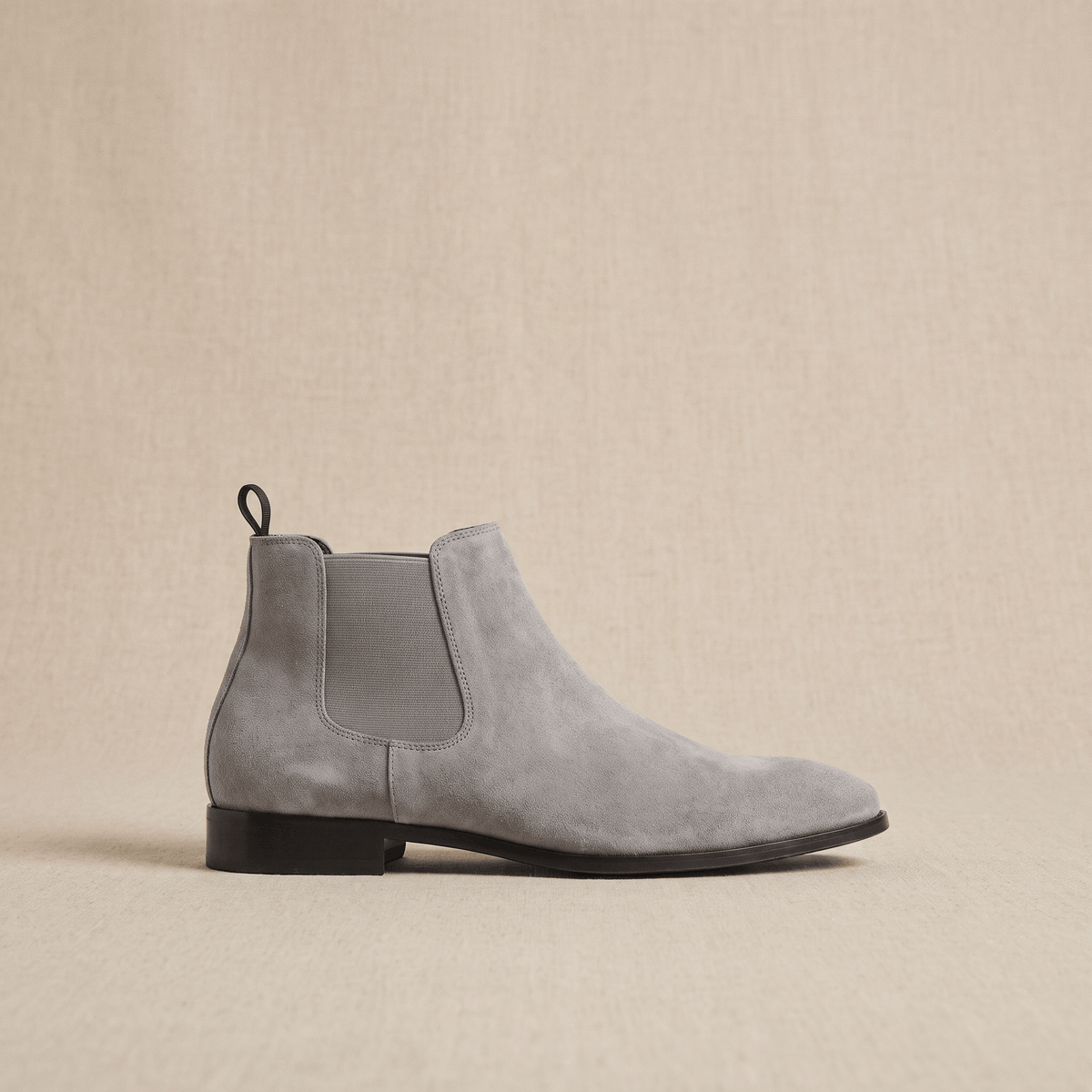 Plain Leather Chelsea Boots with Twin Gussets for Men